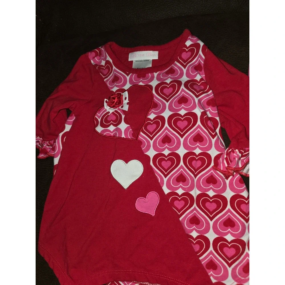 Bonnie‎ baby valentine's day heart dress and leggings size 18 months